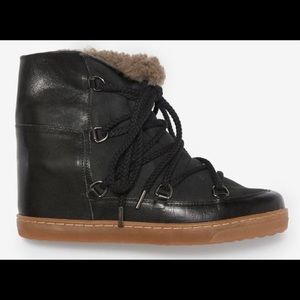 ISABEL MARANT Black Nowles Boots size 39/9 black and red laces